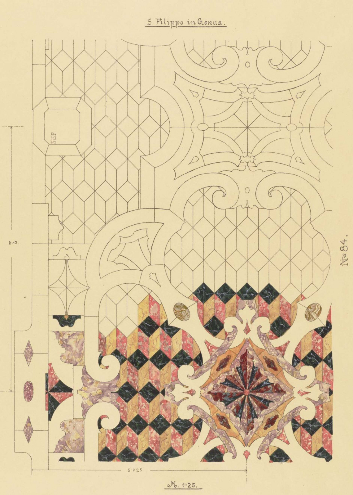Worksheet preview: Marble mosaic mandala to colour in